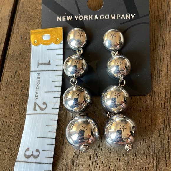 New York & Company Silver Plated Earrings, Approximately 3 Inches Long, NWT - Picture 4 of 4